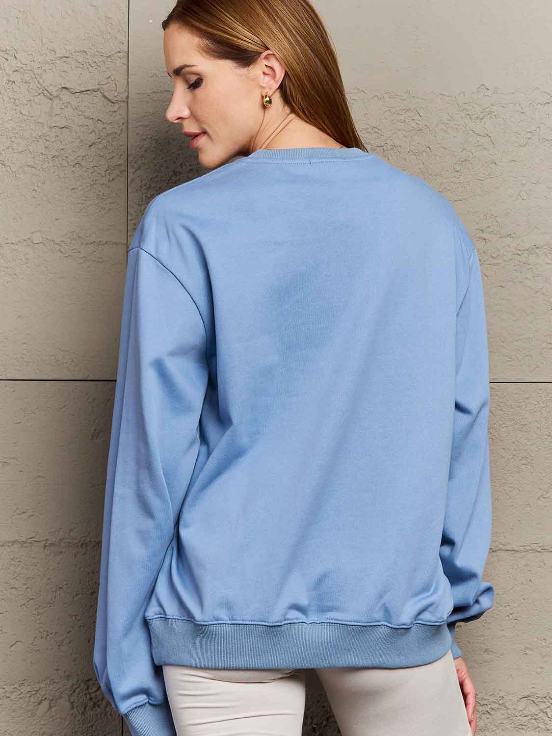 Simply Love Full Size Dropped Shoulder Sweatshirt - AllIn Computer