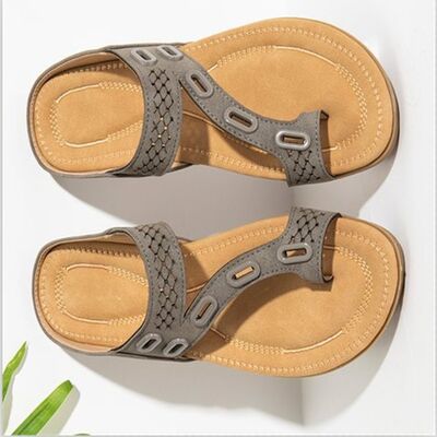 PU Leather Open Toe Sandals - AllIn Computer