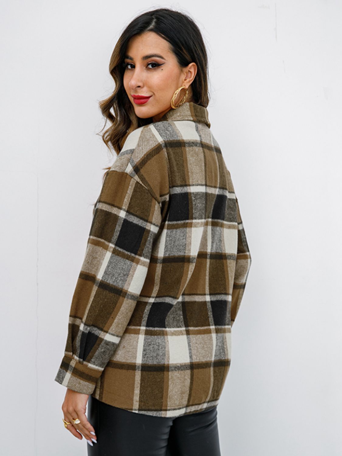 Plaid Button-Down Jacket - AllIn Computer