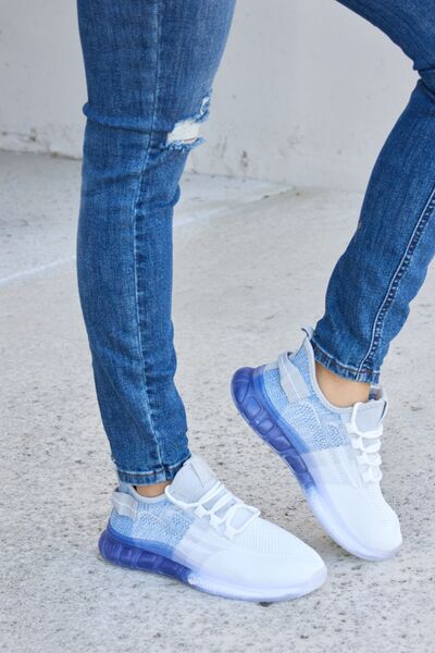 Forever Link Gradient Lace-Up Mesh Breathable Athletic Shoes - AllIn Computer