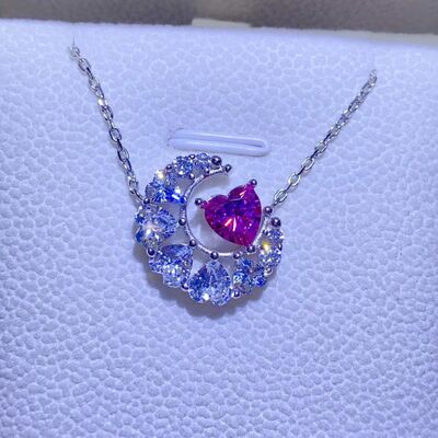 1 Carat Moissanite 925 Sterling Silver Heart Necklace - AllIn Computer