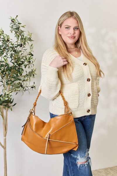 SHOMICO Zipper Detail Shoulder Bag with Pouch - AllIn Computer