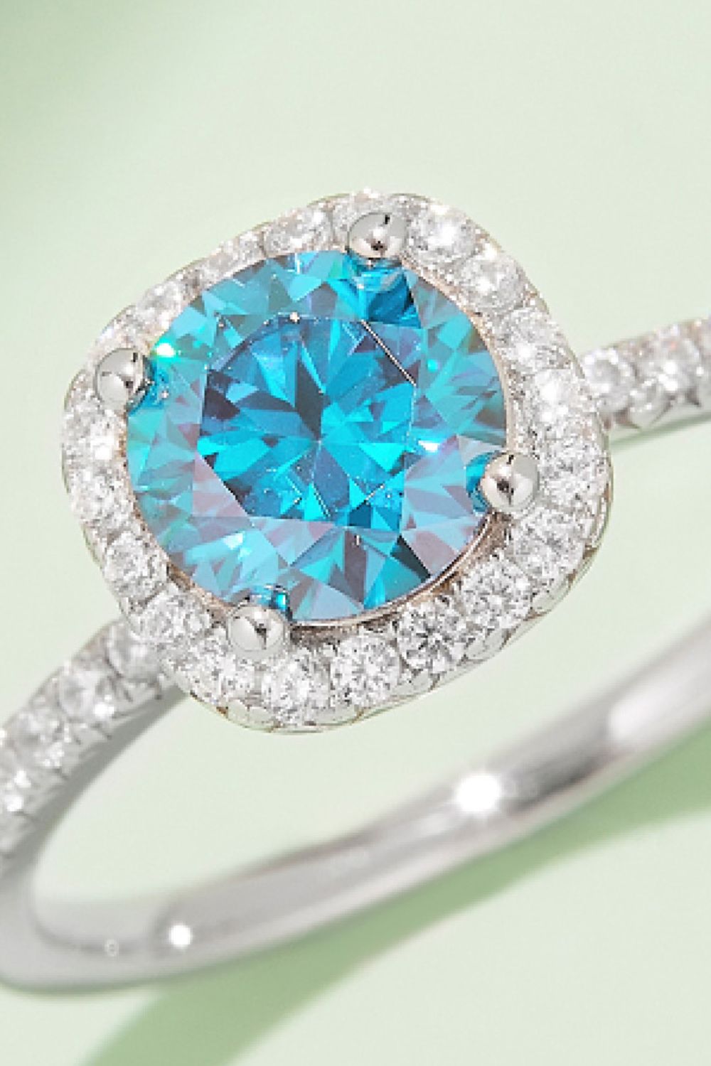 Adored 1 Carat Moissanite 925 Sterling Silver Halo Ring - AllIn Computer