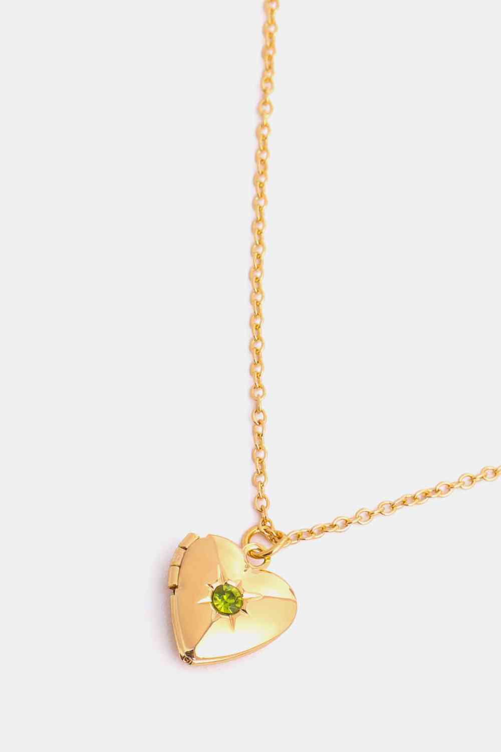 Zircon Heart Shape 14K Gold-Plated Pendant Necklace - AllIn Computer