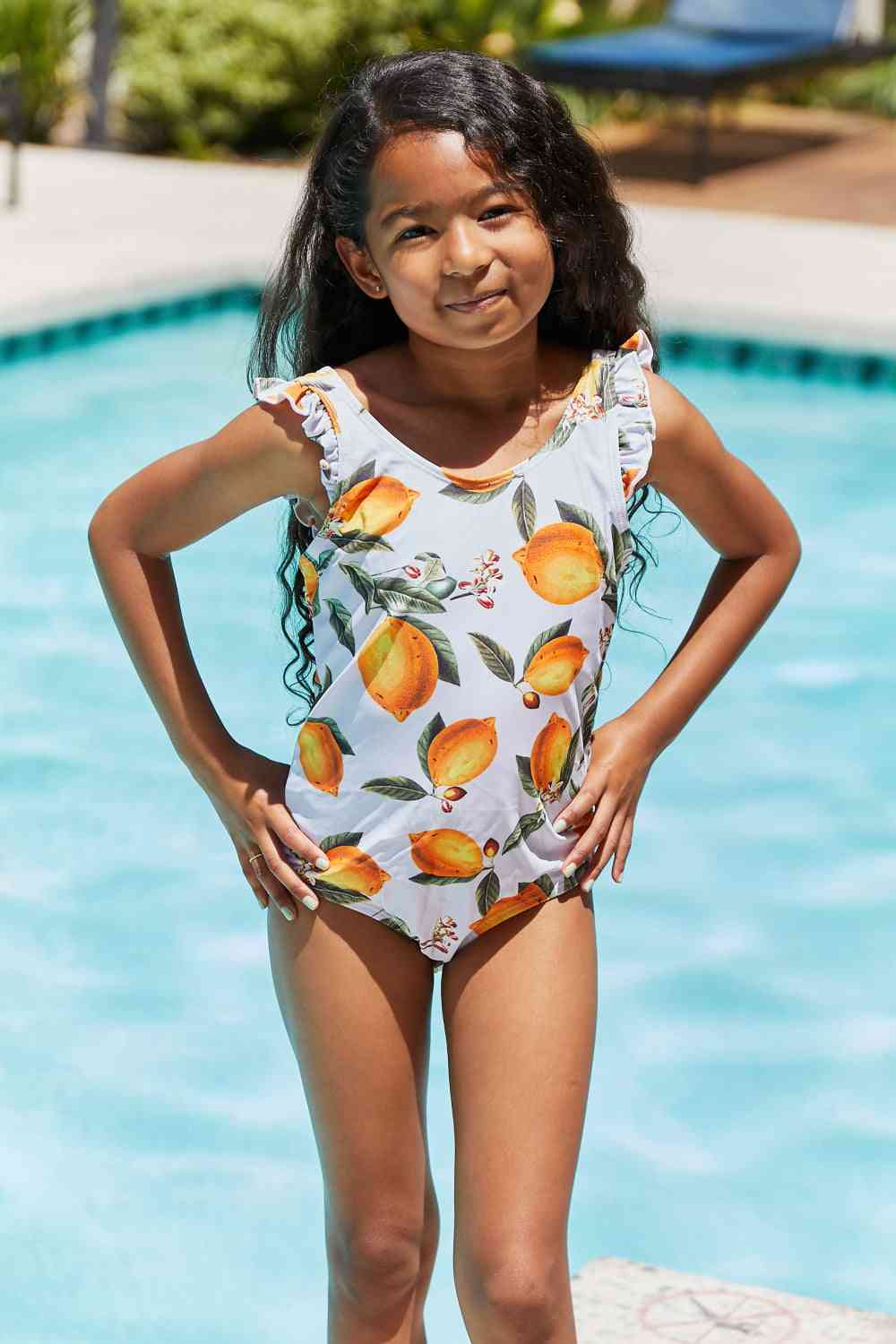 Marina West Swim Float On Ruffled One-Piece in Citrus Orange - AllIn Computer