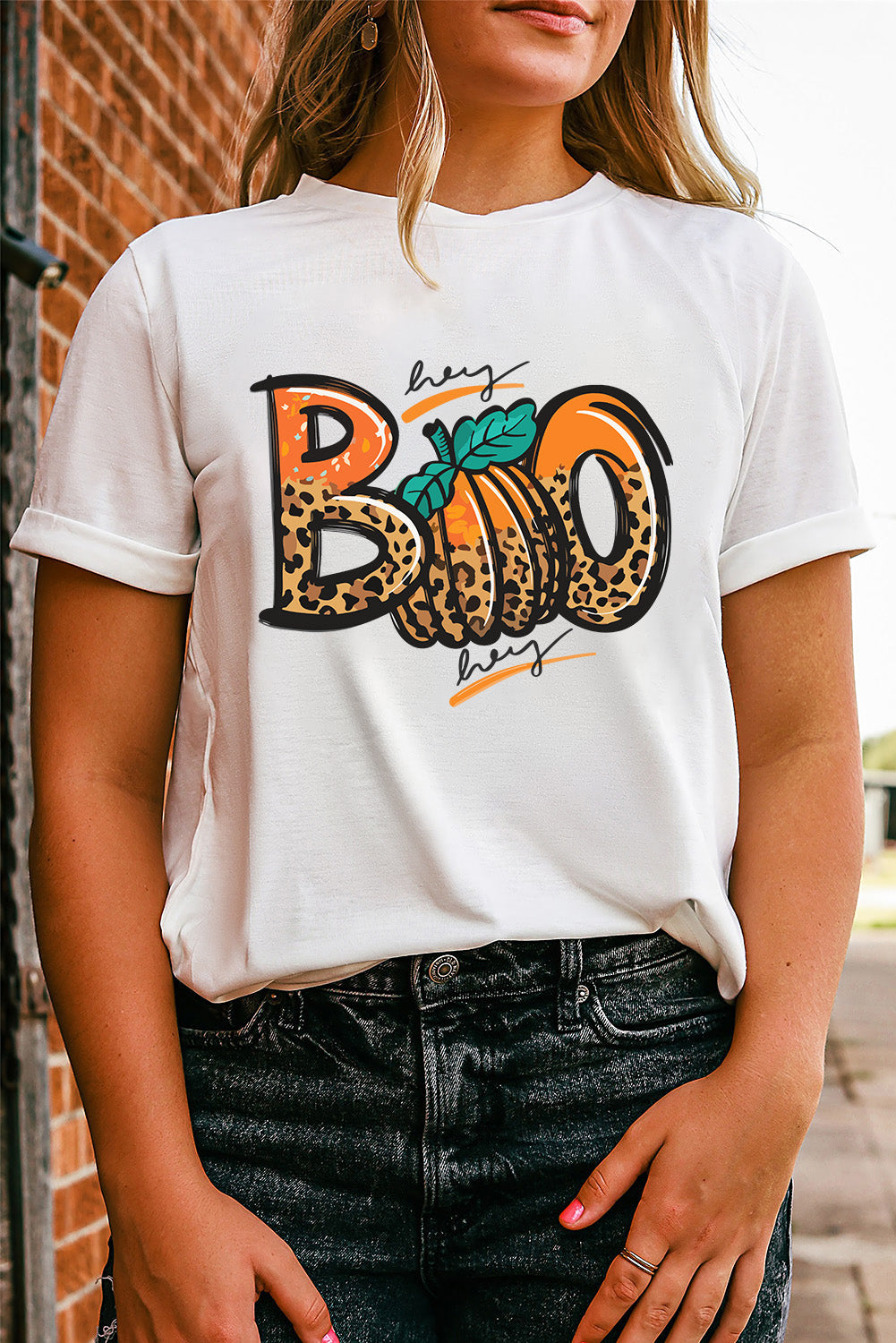 Graphic Round Neck Short Sleeve T-Shirt - AllIn Computer