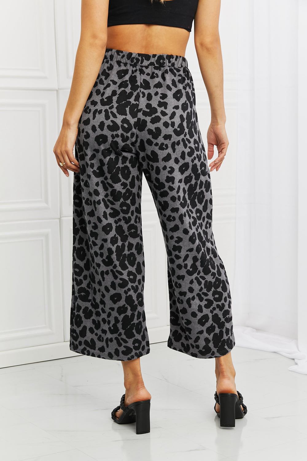 BOMBOM Stay Cozy Pattern Wide Leg Pants - AllIn Computer