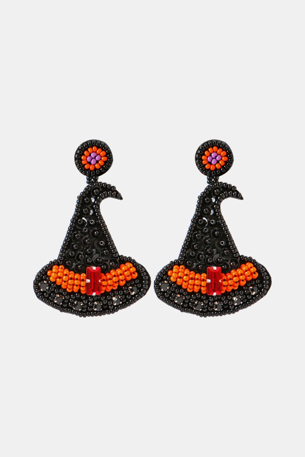 Witch's Hat Shape Beaded Dangle Earrings - AllIn Computer