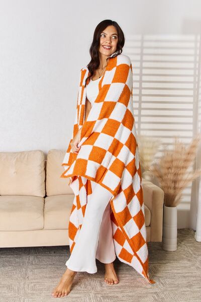 Cuddley Checkered Decorative Throw Blanket - AllIn Computer