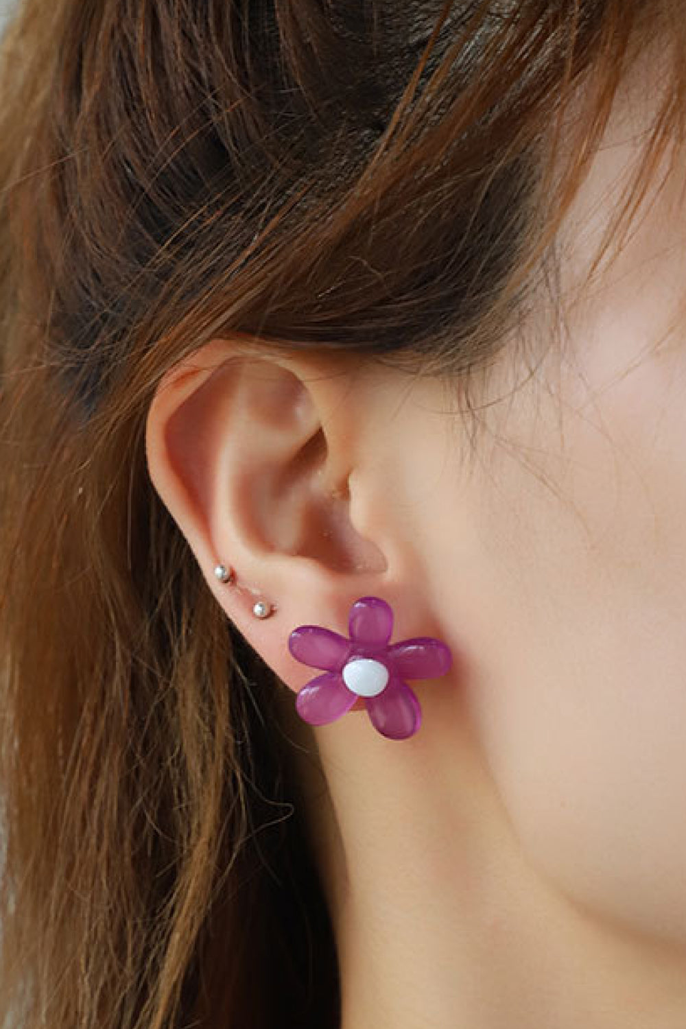 Flower Shape Resin Earrings - AllIn Computer