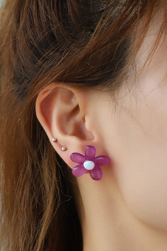 Flower Shape Resin Earrings - AllIn Computer