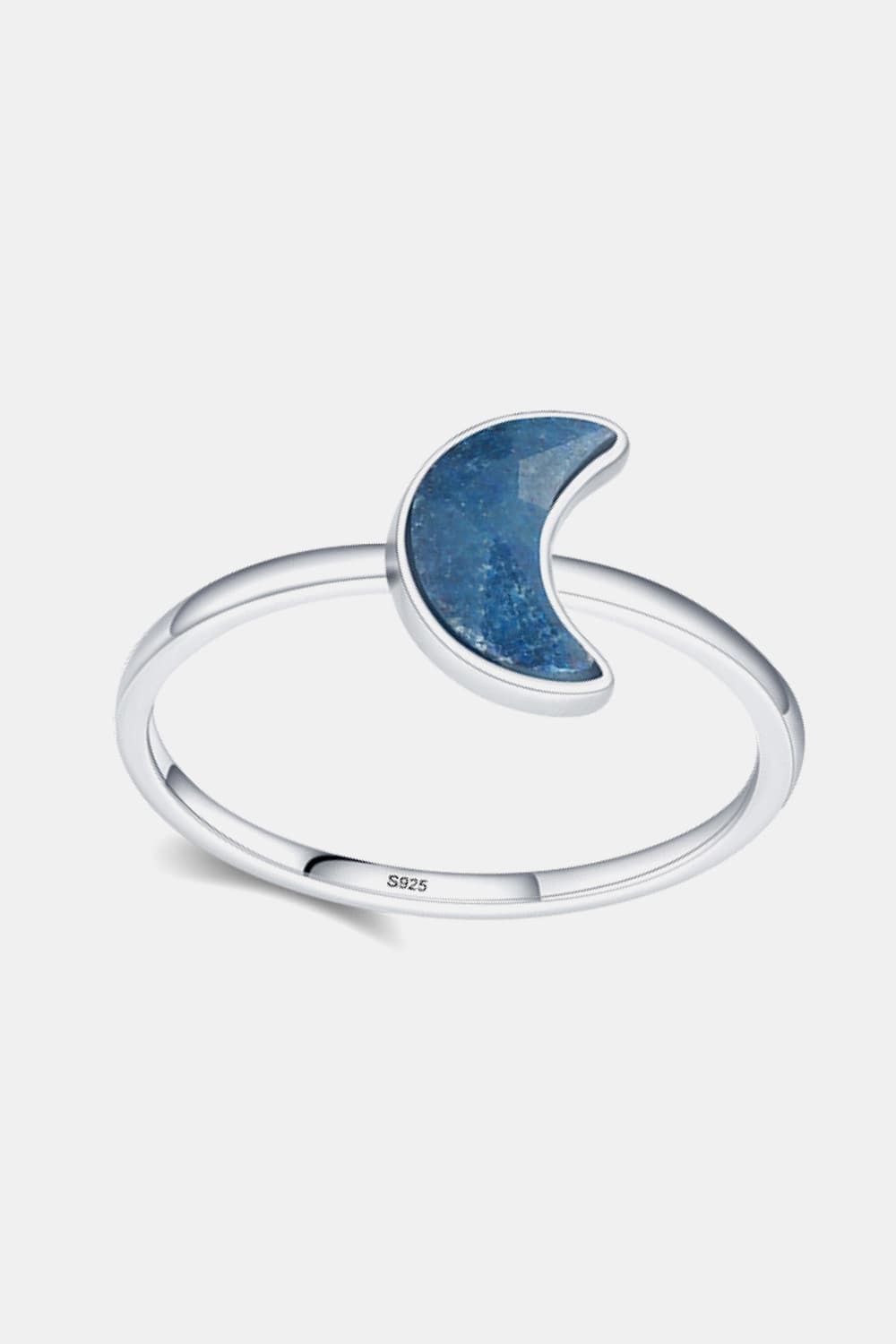 925 Sterling Silver Moon Shape Aventurine Ring - AllIn Computer