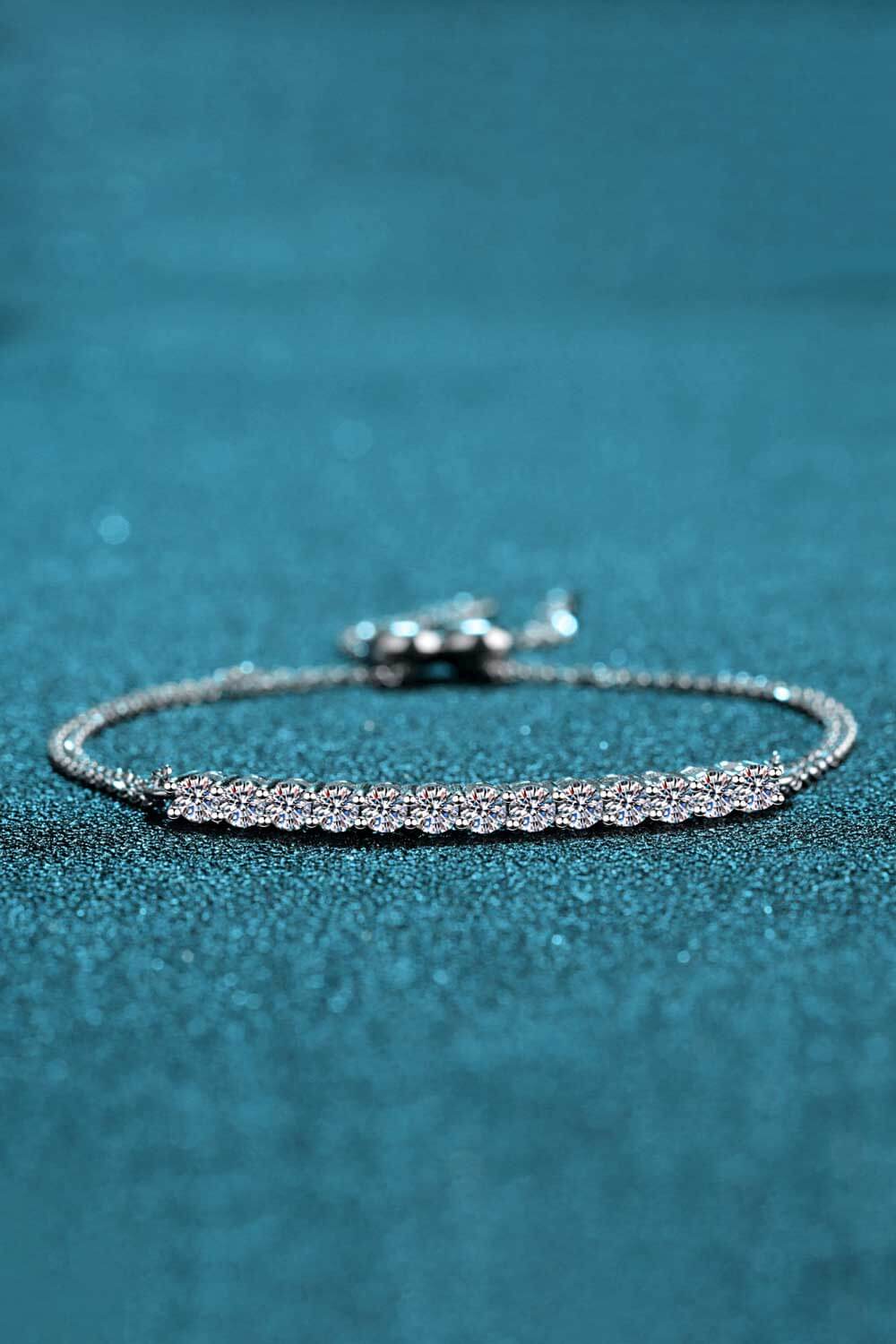 Adored Moissanite Sterling Silver Bracelet - AllIn Computer