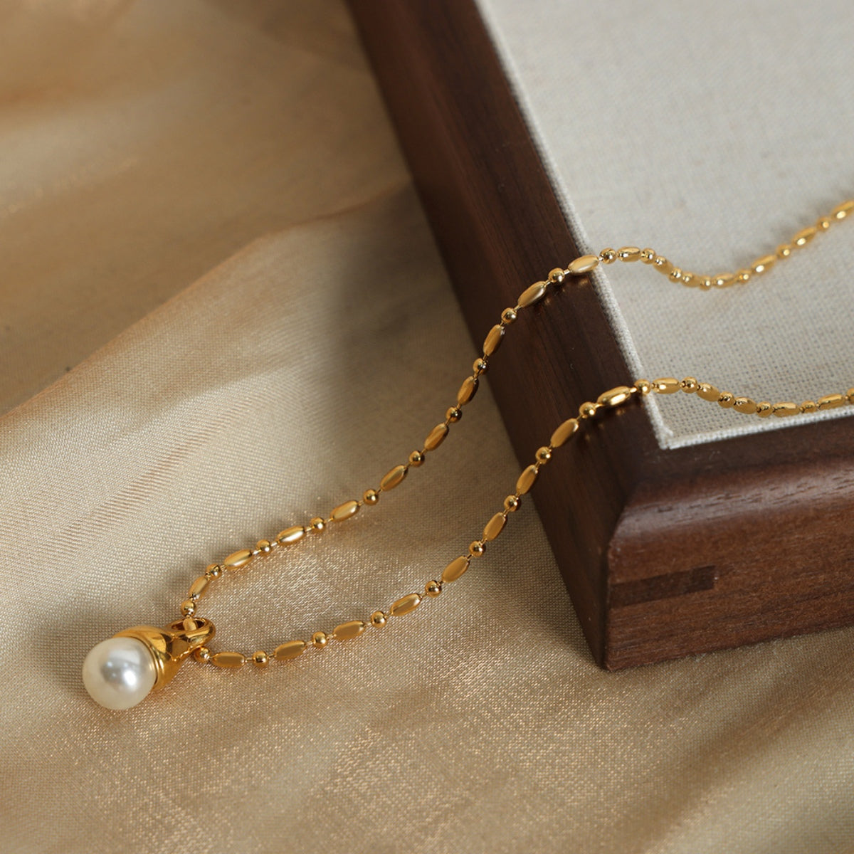 Titanium Steel Pearl Pendant Necklace - AllIn Computer