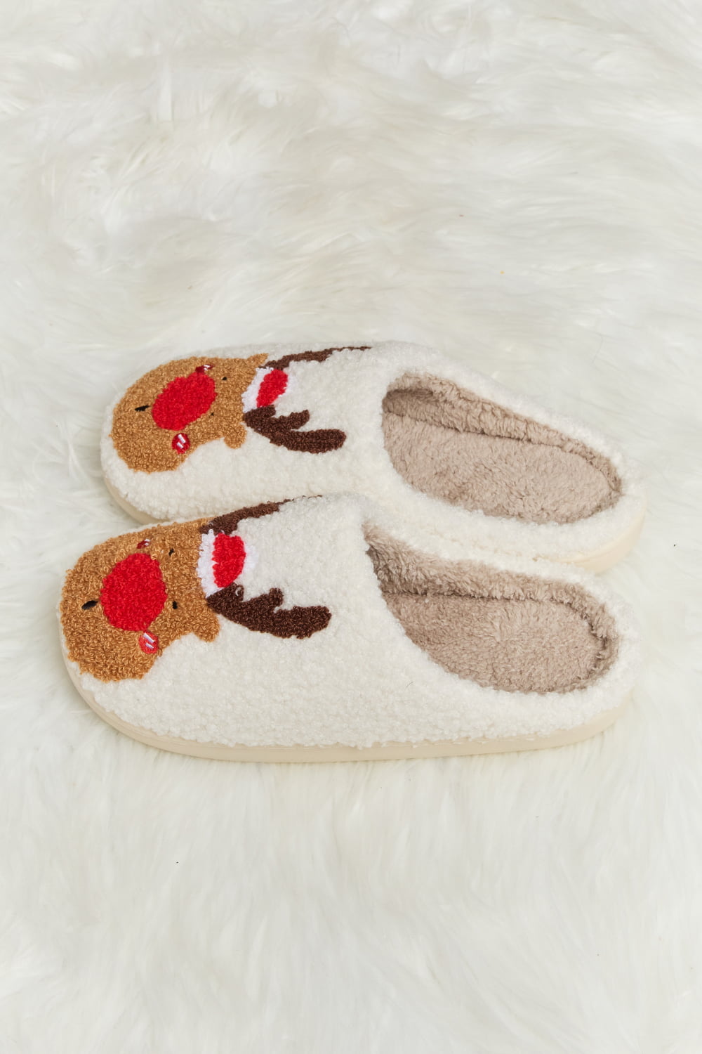 Melody Rudolph Print Plush Slide Slippers - AllIn Computer