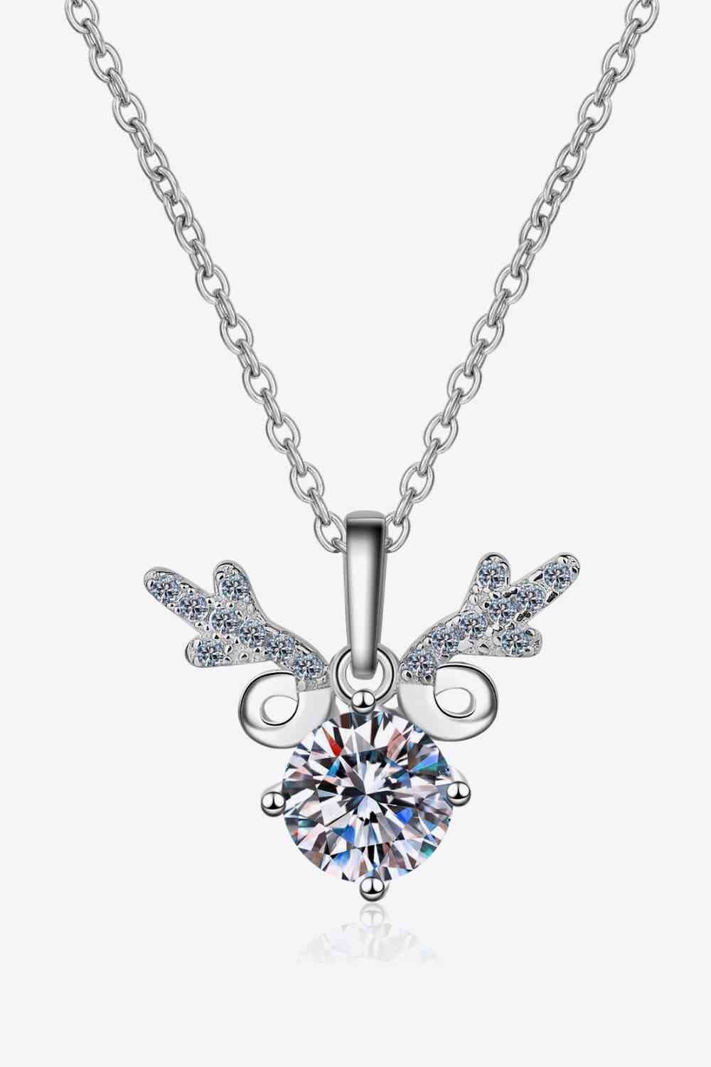 1 Carat Moissanite 925 Sterling Silver Necklace - AllIn Computer