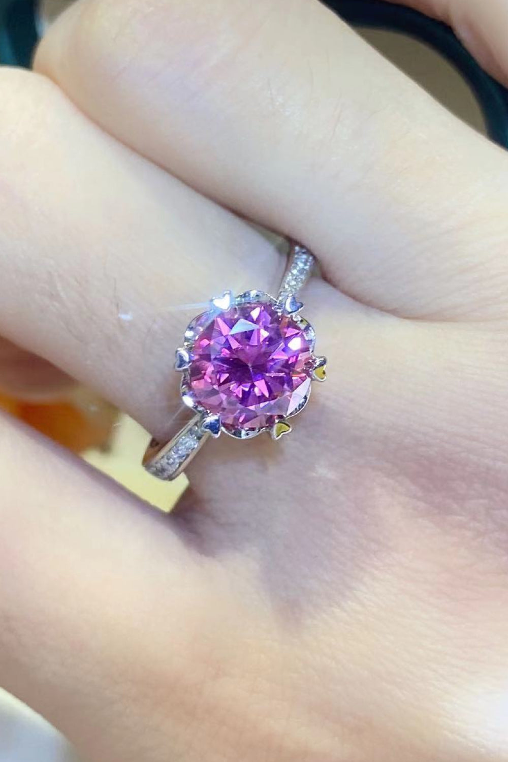 Shining For You 2 Carat Moissanite 925 Sterling Silver Ring - AllIn Computer