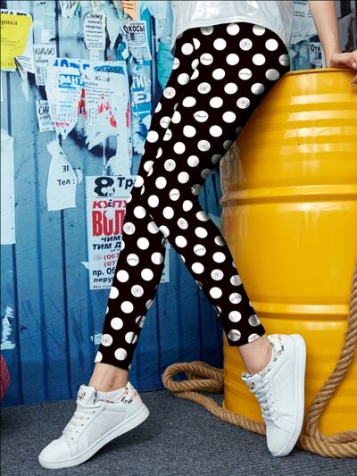 Printed High Waist Skinny Leggings - AllIn Computer