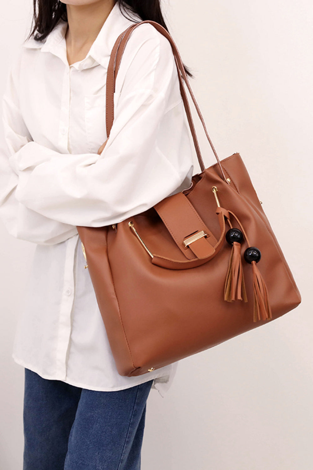 2-Piece PU Leather Bag Set - AllIn Computer