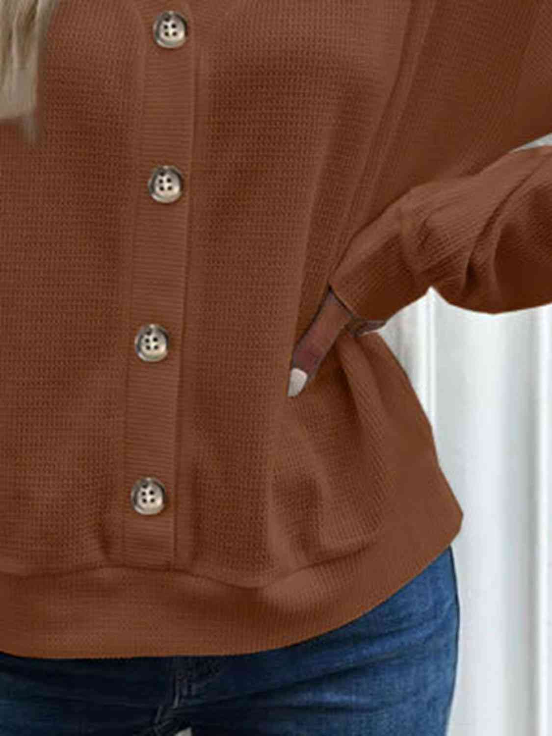 V-Neck Dropped Shoulder Blouse - AllIn Computer