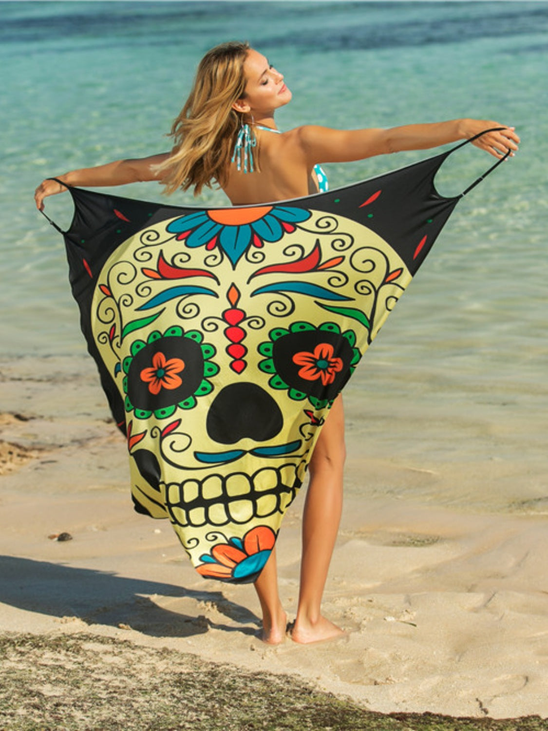 Printed Spaghetti Strap Cover Up - AllIn Computer