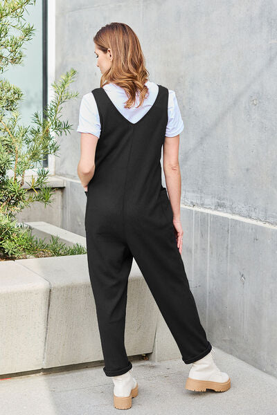 Double Take Full Size Sleeveless Straight Jumpsuit - AllIn Computer