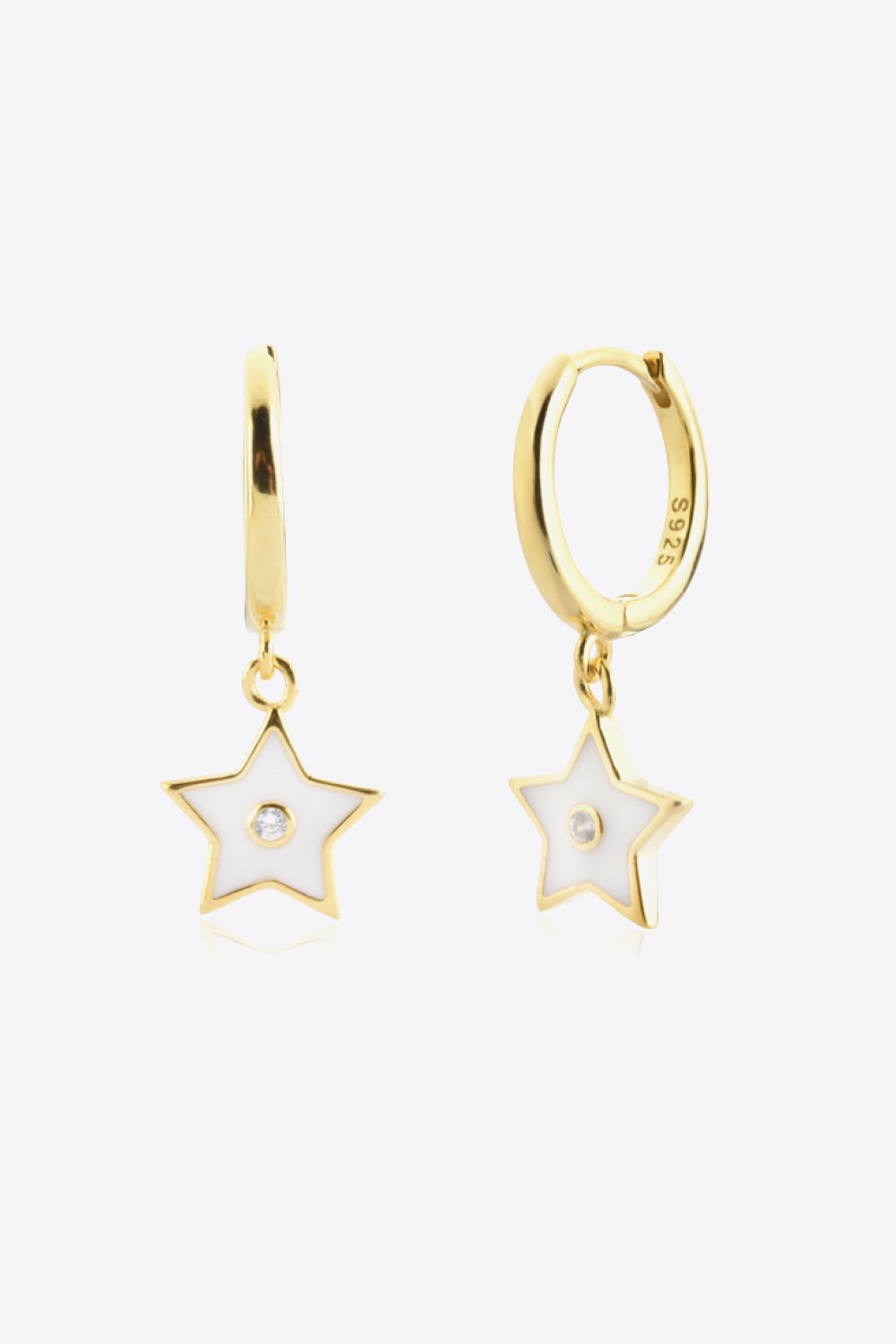 Zircon 925 Sterling Silver Star Drop Earrings - AllIn Computer