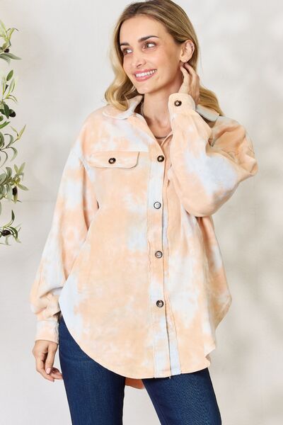 BiBi Tie Dye Button Down Long Sleeve Shirt - AllIn Computer
