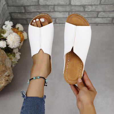PU Leather Open Toe Sandals - AllIn Computer