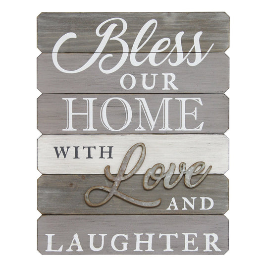 Bless Our Home Wood and Metal Wall Decor - AllIn Computer