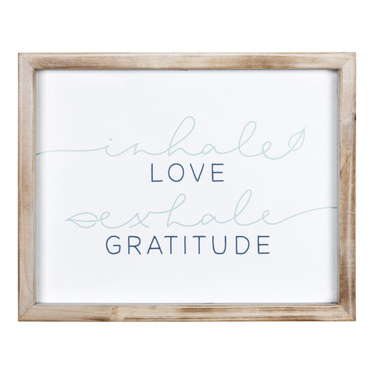 Inhale Love Exhale Gratitude Framed Wall Art - AllIn Computer