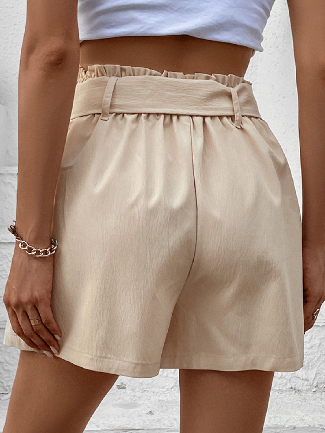 Belted Shorts with Pockets - AllIn Computer