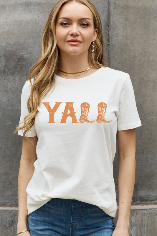 Simply Love Simply Love Full Size Y'ALL Graphic Cotton Tee - AllIn Computer