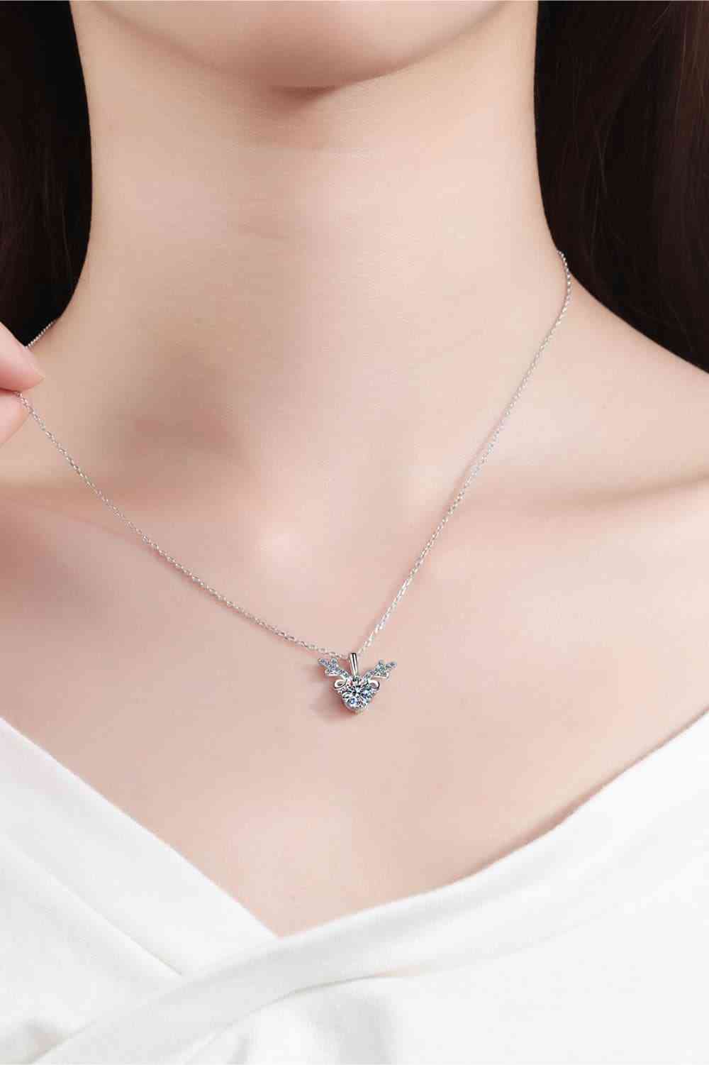 1 Carat Moissanite 925 Sterling Silver Necklace - AllIn Computer