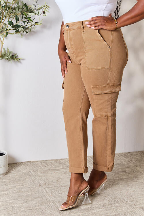Risen Full Size High Waist Straight Jeans with Pockets - AllIn Computer