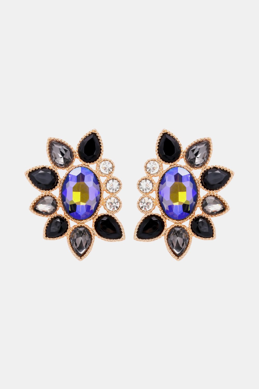 Geometrical Shape Glass Stone Dangle Earrings - AllIn Computer
