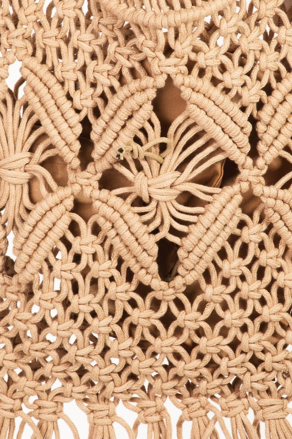 Fame Woven Handbag with Tassel - AllIn Computer