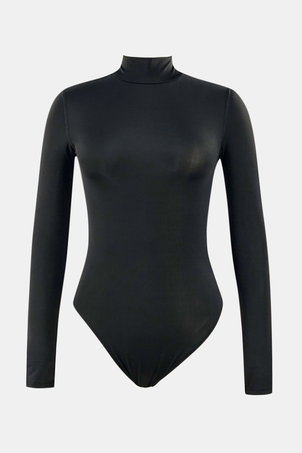 Mock Neck Long Sleeve One-Piece Swimwear - AllIn Computer