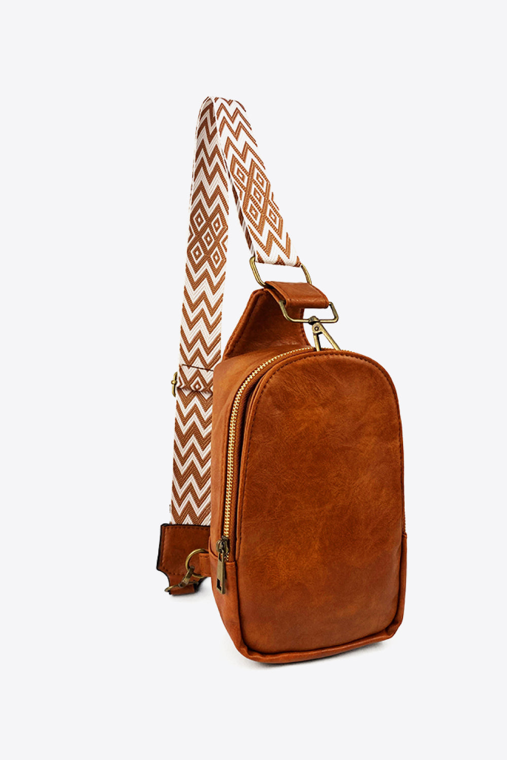 Random Pattern Adjustable Strap PU Leather Sling Bag - AllIn Computer