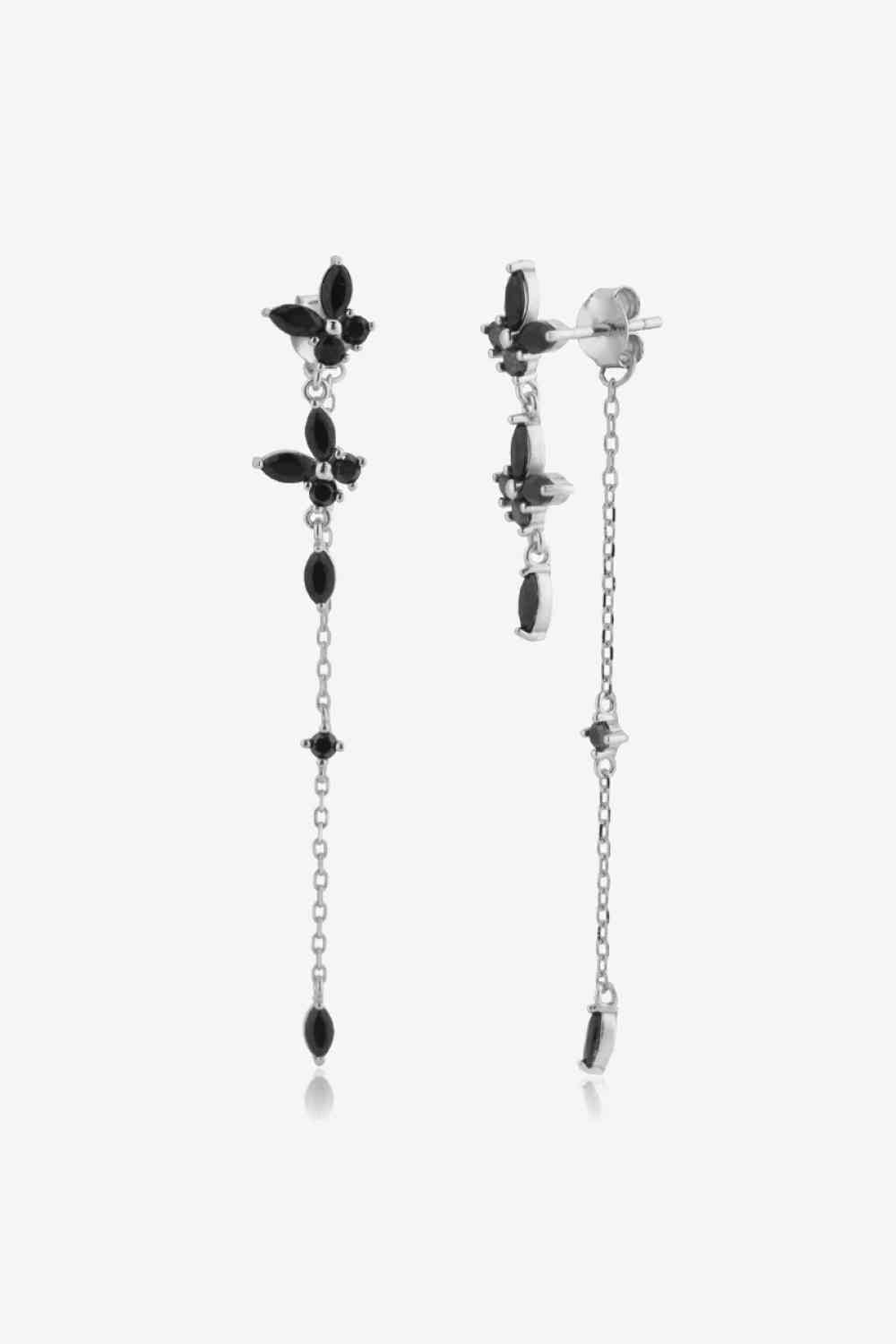 Inlaid Zircon 925 Sterling Silver Earrings - AllIn Computer