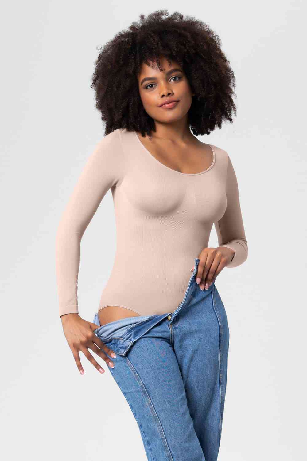 Long Sleeve Shaping Bodysuit - AllIn Computer