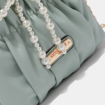 Nicole Lee USA Pearl Bow Chain Strap Purse - AllIn Computer