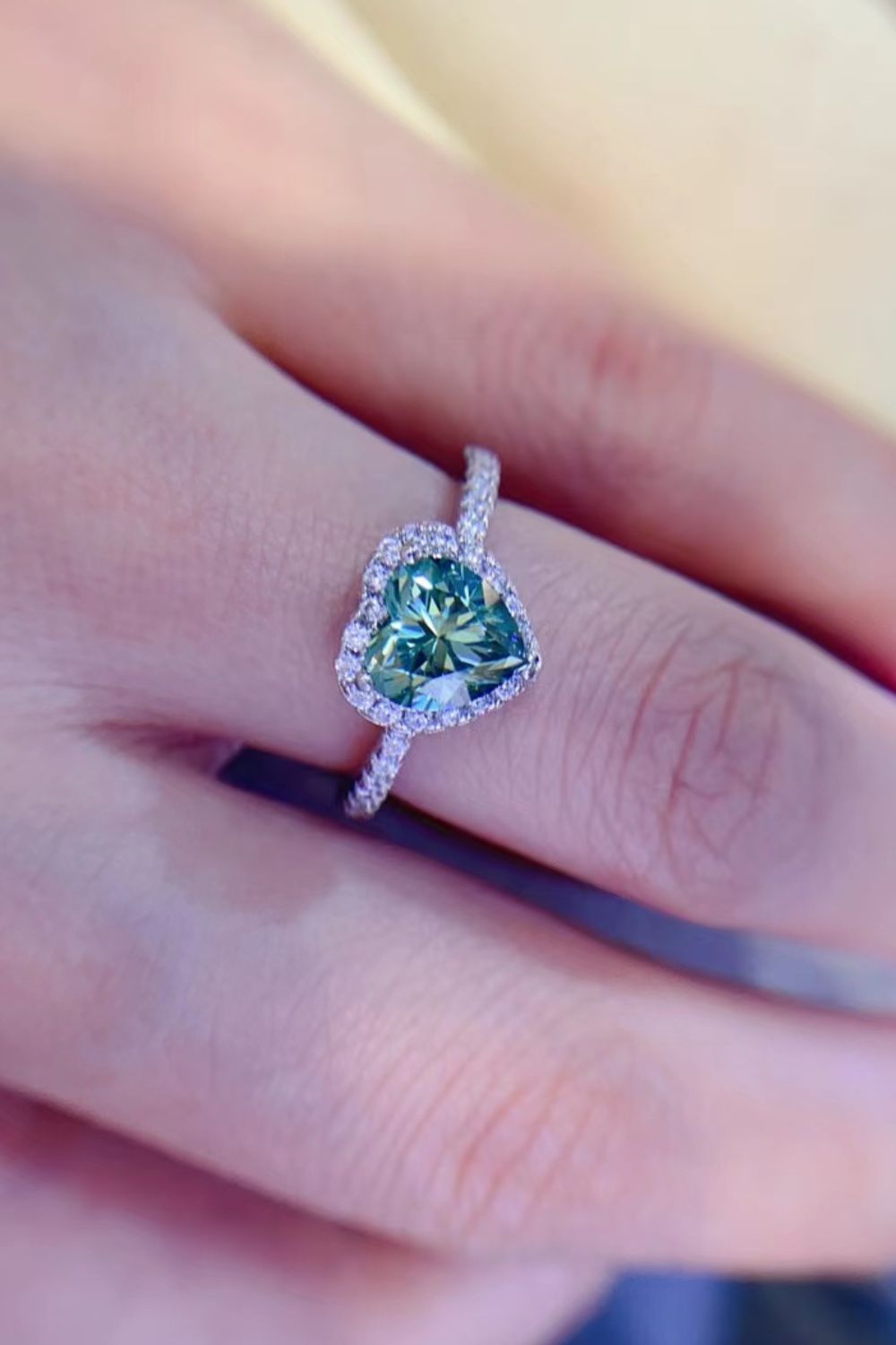 1-Carat Moissanite Heart Ring - AllIn Computer