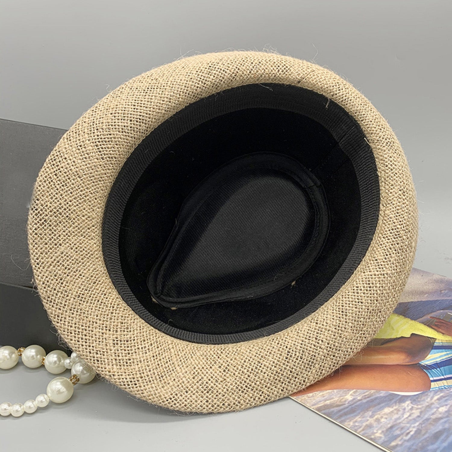 Short Brim Jute Cloth Hat - AllIn Computer