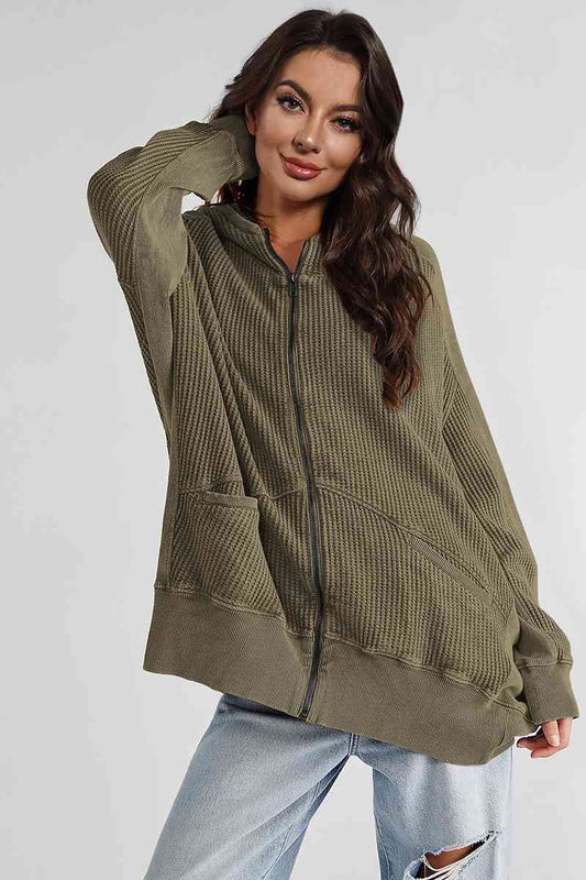 Zip-Up Long Sleeve Jacket - AllIn Computer