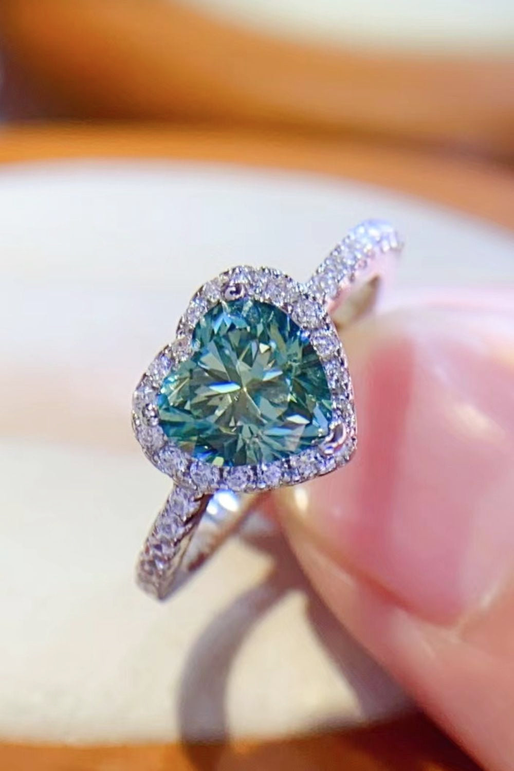 1-Carat Moissanite Heart Ring - AllIn Computer