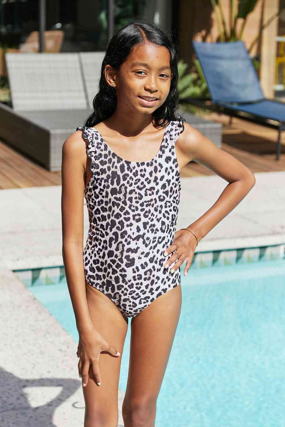 Marina West Swim Float On Ruffled One-Piece in Cat - AllIn Computer