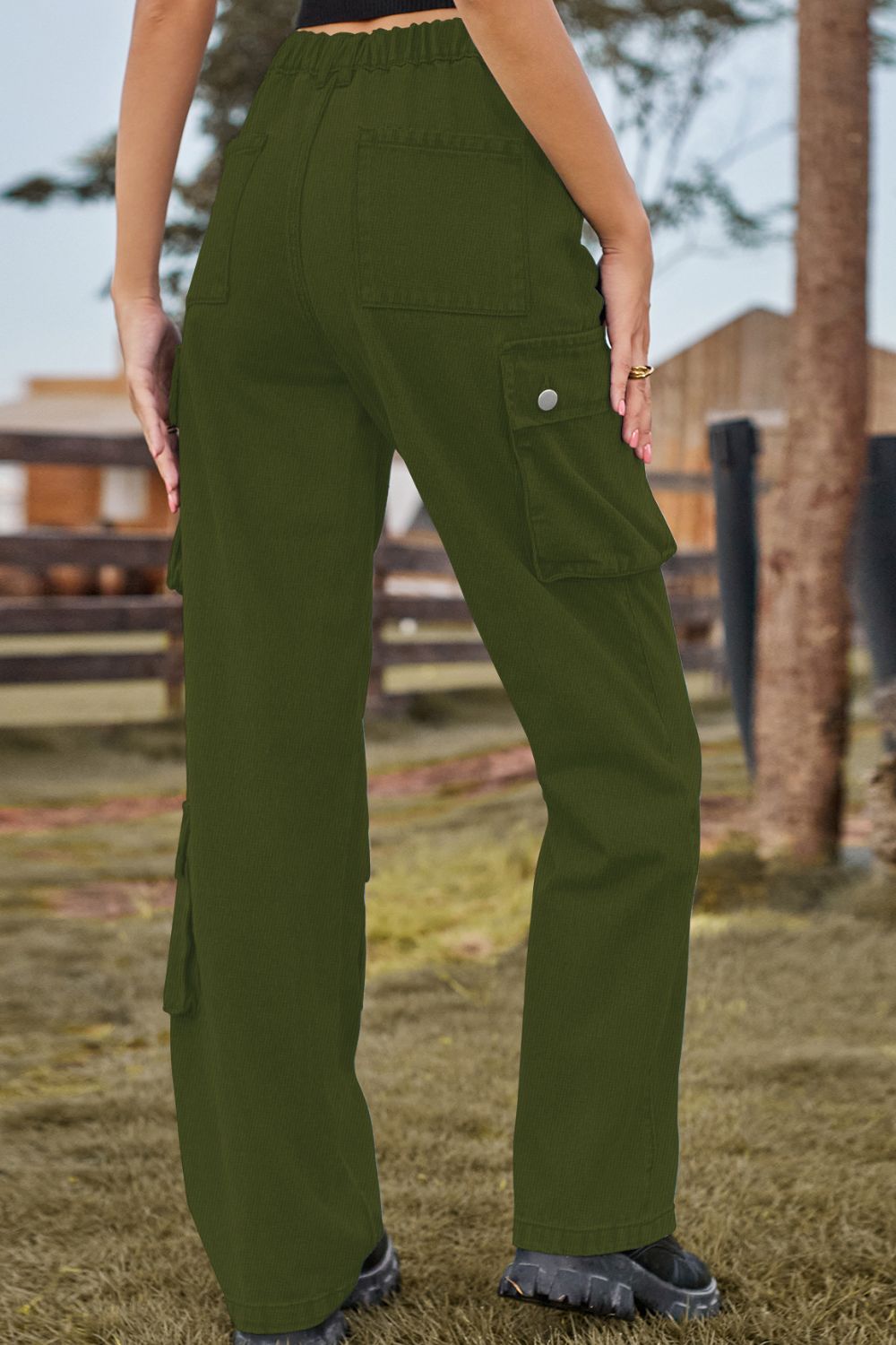 Loose Fit Long Jeans with Pockets - AllIn Computer