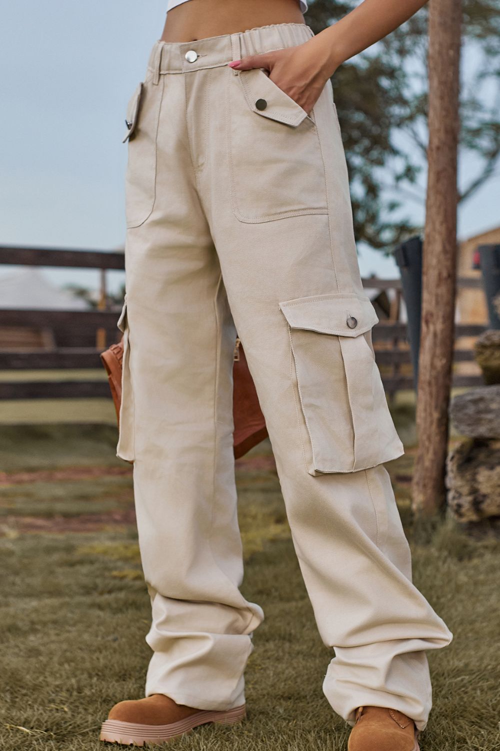 Loose Fit Long Jeans with Pockets - AllIn Computer