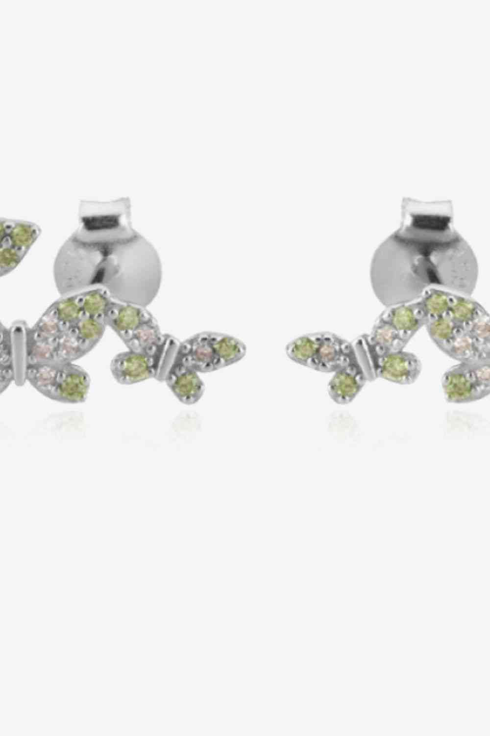 Zircon Butterfly 925 Sterling Silver Earrings - AllIn Computer